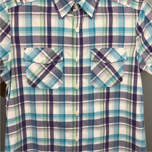 EUC Kenneth Cole Blue & Purple Button Down Shirt - Picture 6 of 7